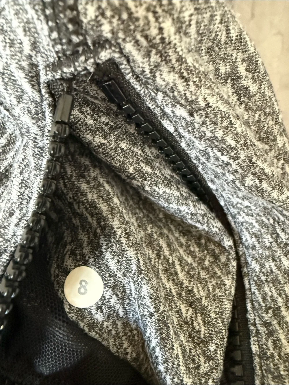 Lululemon Define Jacket Heathered Herringbone Black White Size 8
